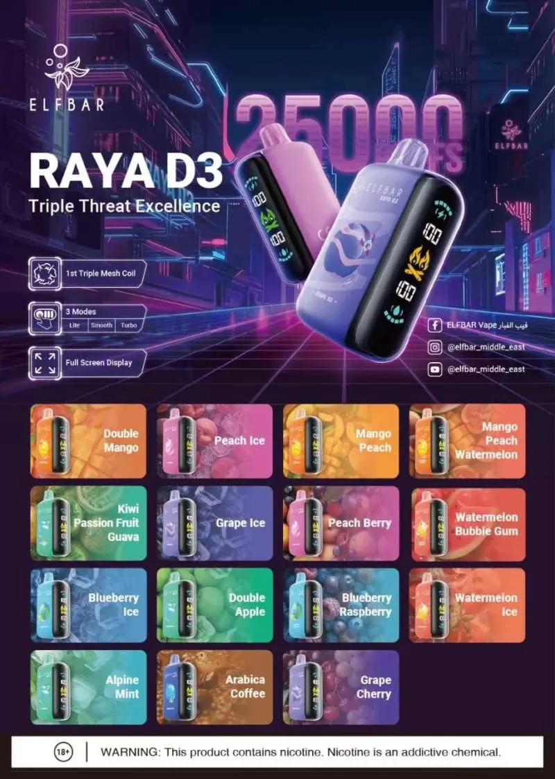 ELFBAR RAYA D3 25000 Puff Disposable - Vapeandgo Com My - Image 2