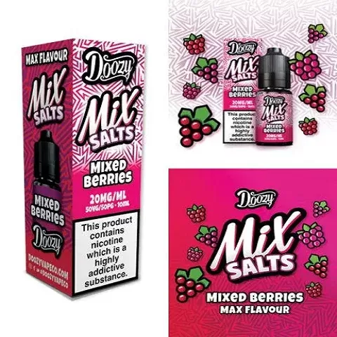Doozy Mix Salts Mixed Berries Nic Salt E-liquid - Eliquidsupply