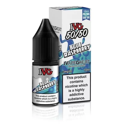 IVG 50/50 Blue Raspberry 10ml Nic Salt Vape Juice - Strength 18mg