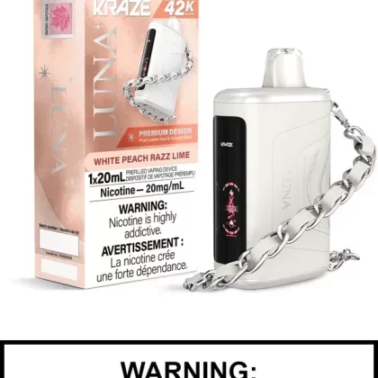 White Peach Razz Lime Kraze Luna Disposable Vape