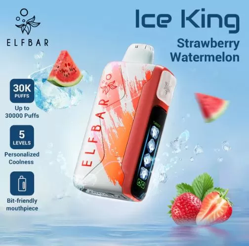 Elf Bar Ice King Disposable Pod Device (30,000 Puffs) - Grape Ice / 50 mg - Image 2