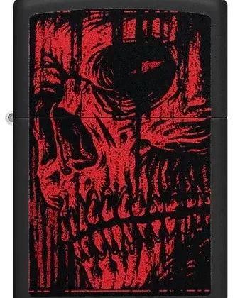 Zippo Lighter – Red Skull