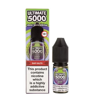 Grape Berry Nic Salt E-Liquid by Ultimate 5000 Bar Salt - 10mg