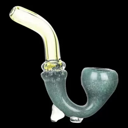 Fritted Flow Stand-up Glass Sherlock Pipe