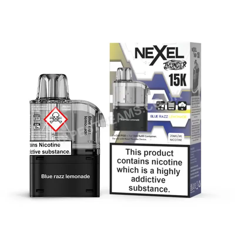 Nexel Thunder 15K Blue Razz Lemonade Pods - Vapestreams Co