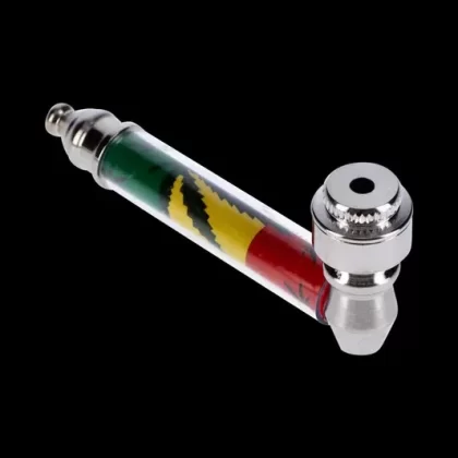 Metal Hand Pipe with 420 Themed Design