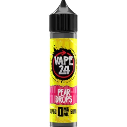 Vape 24 Pear Drops 50/50 60ml E-Liquids - 3mg