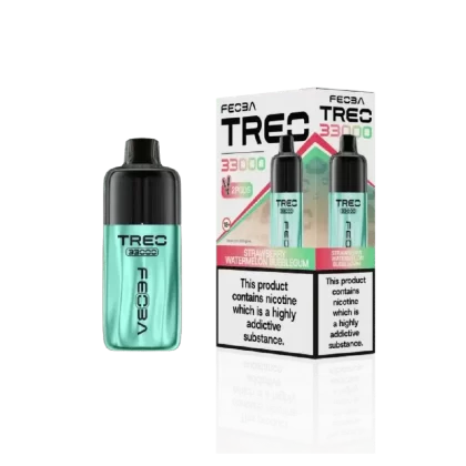 Feoba Treo 33000 Prefilled Pod Kit Strawberry Watermelon Bubblegum - Nicotine Strength#20mg (8A04CE)