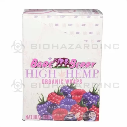 High Hemp | Organic Hemp Blunt Wraps | 100mm – Bare Berry – 25 Count