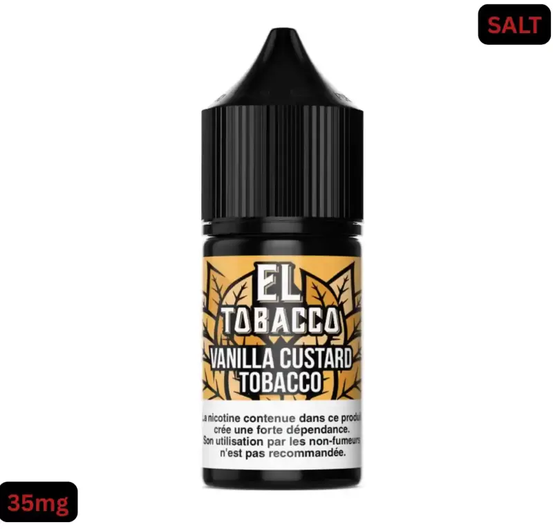El Tobacco Salt – Vanilla Custard Tobacco E-liquide 30ml - Agadirvapes Ma - Image 3