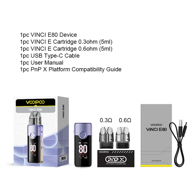 VOOPOO VINCI E80 Pod Kit 80W - Orange-Red Gradient - Image 3