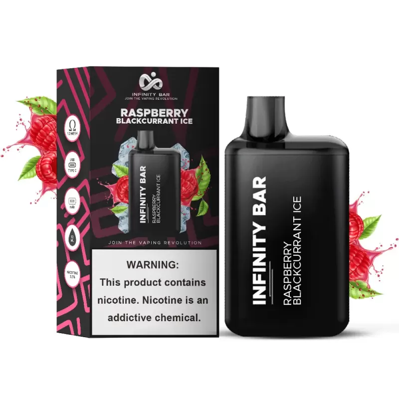 Infinity Bar Disposable Vape – Raspberry Blackcurrant Ice 35mg (5000Puffs) - Vapebazaar Pk