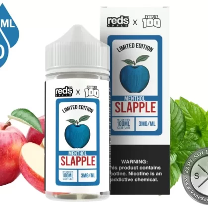 Slapple Menthol 7 Daze x Keep It 100 Vape Juice 100ml