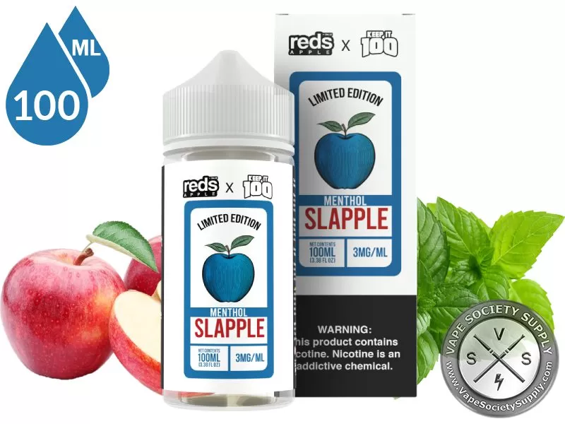 Slapple Menthol 7 Daze x Keep It 100 Vape Juice 100ml
