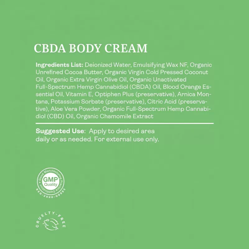 Topical CBDA Full-Spectrum Body Cream 1000mg - Image 3