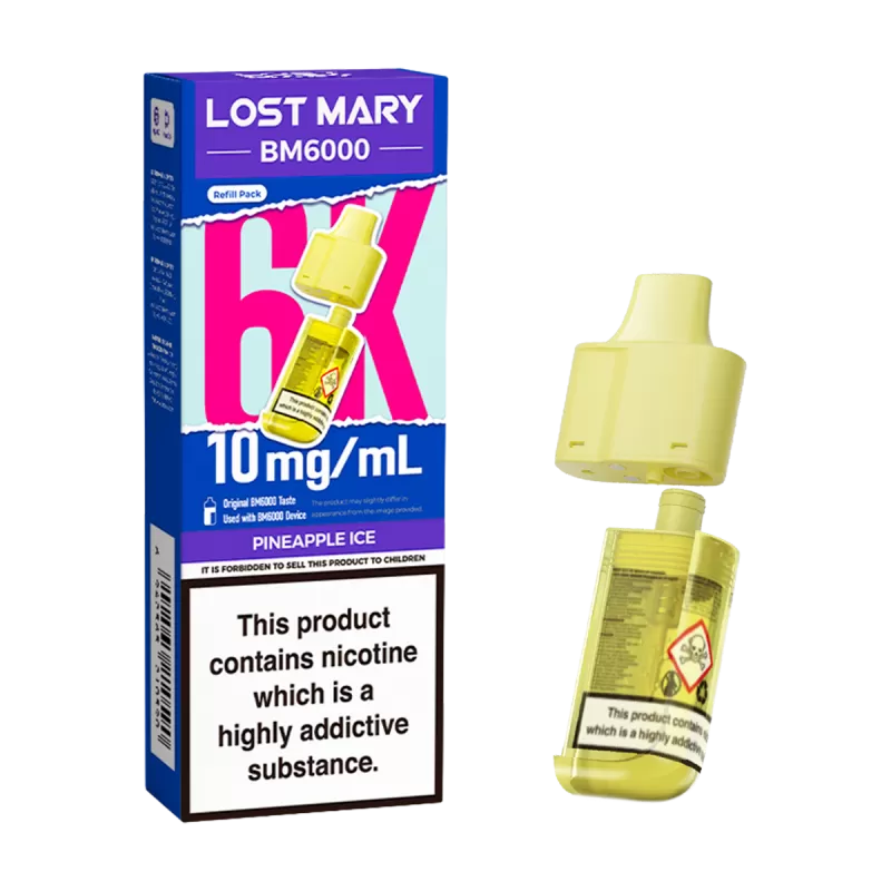Pineapple Ice Lost Mary BM6000 Refill Pack - 10mg - Vape Product - Image 2