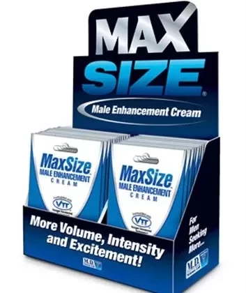 Max Size Cream – 24 Packets Display