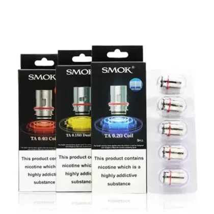 SMOK TA Series Coils - 5 Pack; 0.15 Ohm, 0.2 Ohm (07AC30)