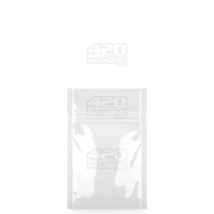 Tamper Evident | Matte White PCR Mylar Bag (Tear Notch) - Vape Store