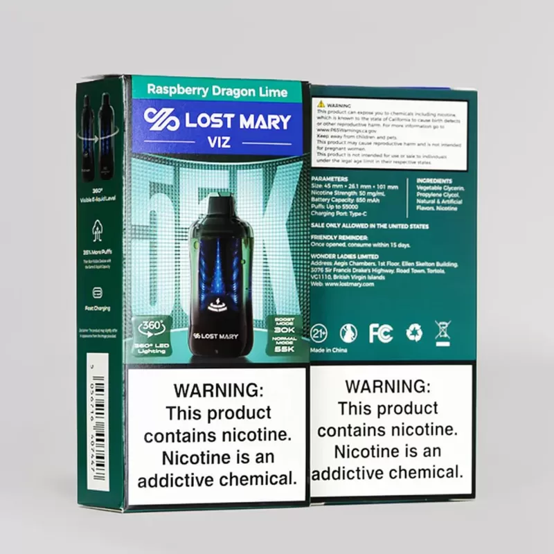 Lost Mary VIZ 55K Disposable Vape – 16.7mL Rechargeable - Image 3