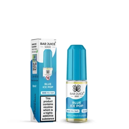 Blue Ice Pop Nic Salt E-Liquid by Bar Juice 5000 – Refreshing Blueberry Ice Candy Flavour in Various Strengths