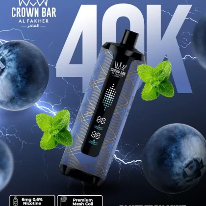 Al Fakher Crown Bar Mega Max 40K - Blueberry Mint - Crownbar Vape