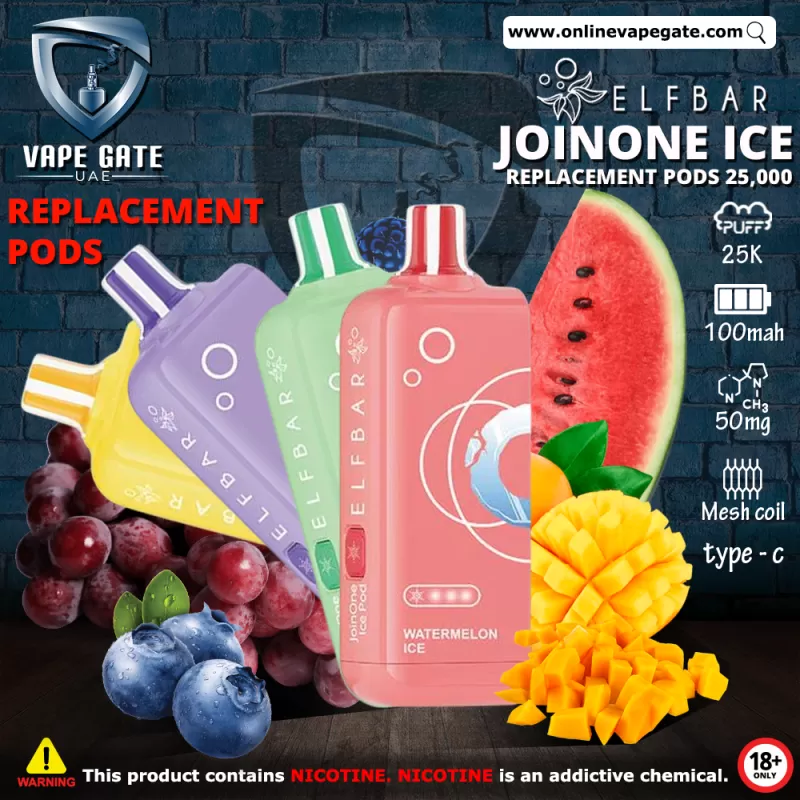 ELF Bar JoinOne Ice Replacement Pods (25,000 Puffs) - Watermelon Ice (Pods) / 50 mg
