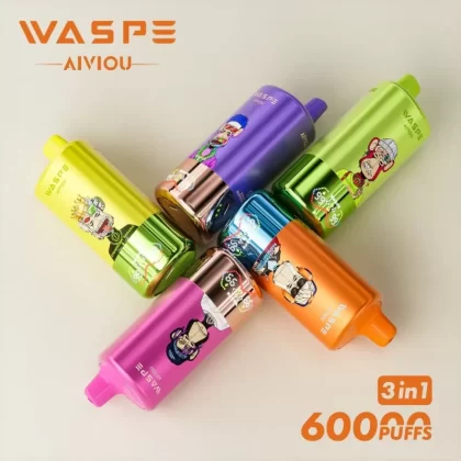 Waspe Aiviou 3in1 60000 Puffs Disposable Kit - Watermelon Ice & Strawberry Kiwi & Lemon Lime / 20mg / CN-SZ Warehouse