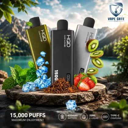 HQD Cuvie Slick Pro Disposables Vape (15,000 Puffs) - Peach Berry / 20mg