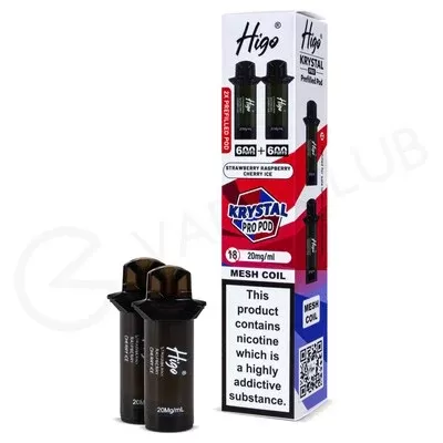 Strawberry Raspberry Cherry Ice Higo Krystal Pro 600 Prefilled Pods