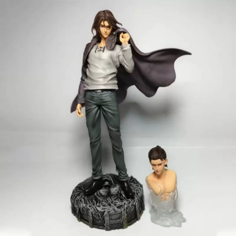Attack on Titan Eren Double Head Sculpture - Premium Anime Figure Model