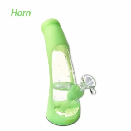 8.5″ Horn Silicone & Glass Hybrid Water Pipe