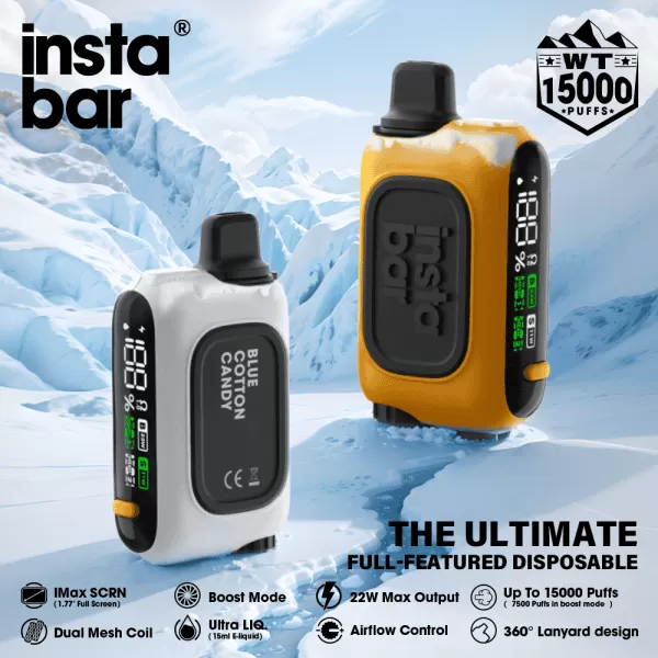InstaBar WT15000 Vape 15k Puffs Disposable Device - Image 3