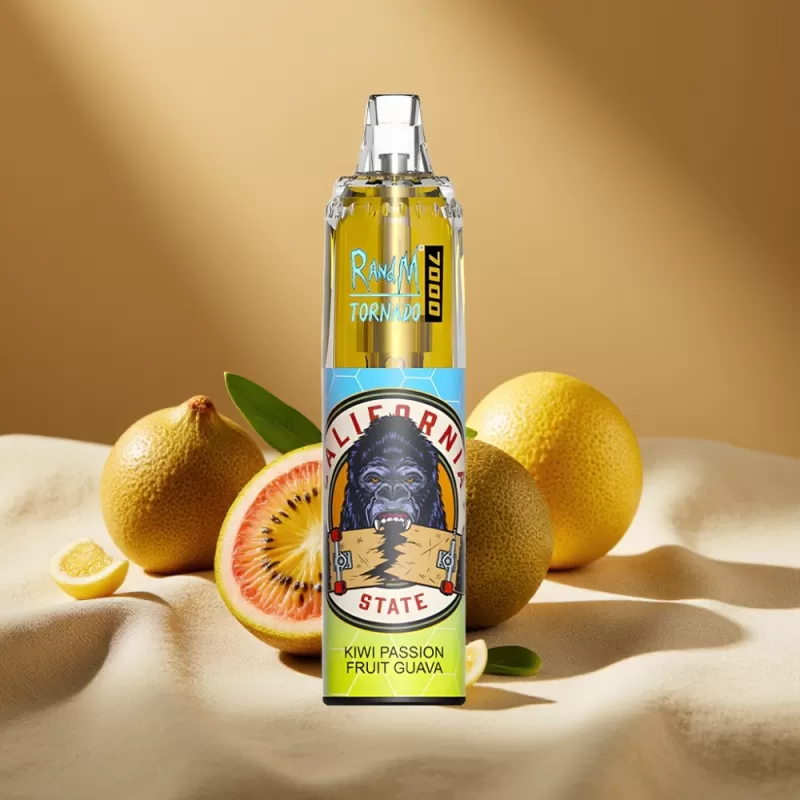 Fumot Tornado 7000 Disposable Vape – 14ML E-liquid, Mesh Coil, Type-C, Air-Adjustable, Kiwi Passion Fruit Guava