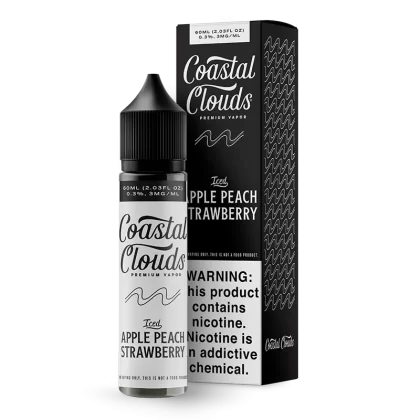 Coastal Clouds - Iced Apple Peach Strawberry - 60ML E-Liquid - 6MG