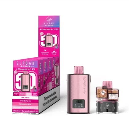Elf Bar 4in1 Ultra 50 Prefilled Pod Kit - Strength#20mg~Flavour#Berry Edition>Pink Edition>Blueberry Edition>Tropical Edition>Special Edition>Red Edition>Yellow Edition>Purple Edition>Drinks (A59F04)