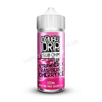 Strawberry Raspberry Cherry Ice E-Liquid Shortfill by Double Drip - Vapestreams Co