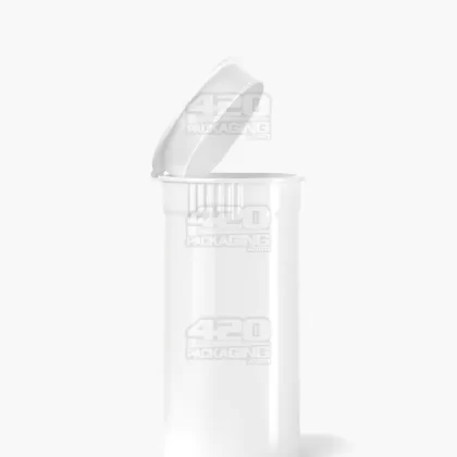 POLLEN GEAR | Child Resistant KSC Opaque White Pop Top Bottles | 13dr – 2g – 592 Count