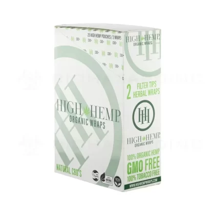 High Hemp | Organic Hemp Blunt Wraps | 100mm – Original – 25 Count