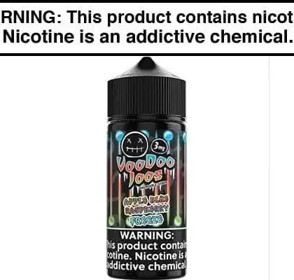 APPLE BLUE RASPBERRY FREEZE BY VOODOO JOOS 100ML - Vape Product, Vape Product