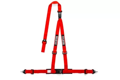 Sparco Seat Harness/Belt – 2 Inch 3pt Double Release – Red