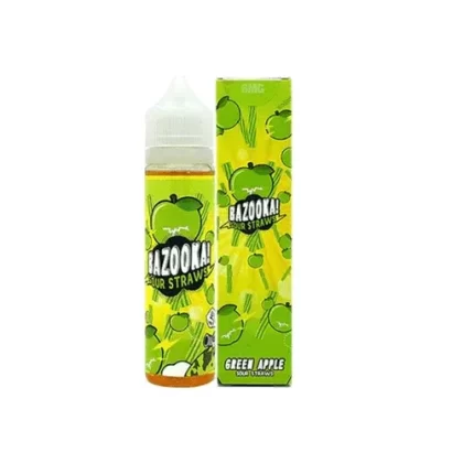 Green Apple Candy By Bazooka Sour Straws 60ML