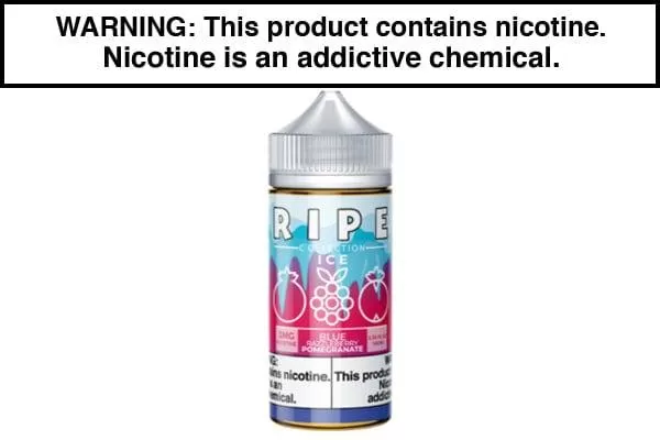 BLUE RAZZLEBERRY POMEGRANATE ICE BY VAPE 100 RIPE 100ML - Vapejuice