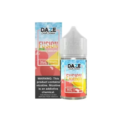 7 Daze Fusion Strawberry Banana Apple ICED 30ml Nic Salt Vape Juice - Vape Product
