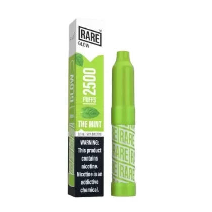 Rare Glow Vape - Pack Count#Single Pack~Flavor#Blue Raz>Iced Strawberry Bubblegum~Nicotine#50MG