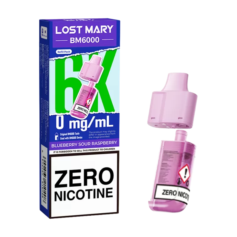 Blueberry Sour Raspberry Lost Mary BM6000 Refill Pack - 20mg - Vape Product - Image 3