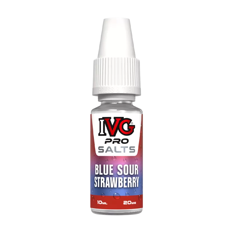 Blue Sour Strawberry Nic Salt by IVG Pro - 10ml - 10mg - Vape Product (DA59B9)