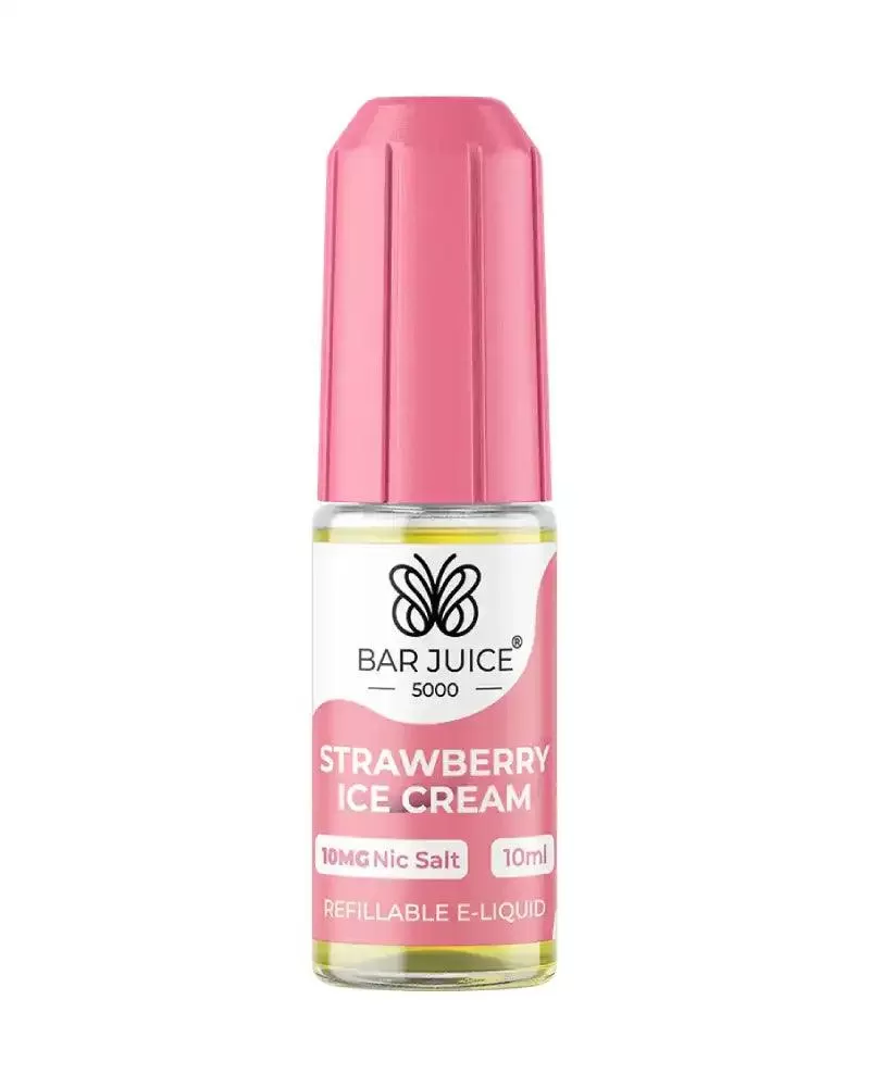 Bar Juice 5000 Strawberry Ice Cream Nic Salt Vape Juice - 10mg