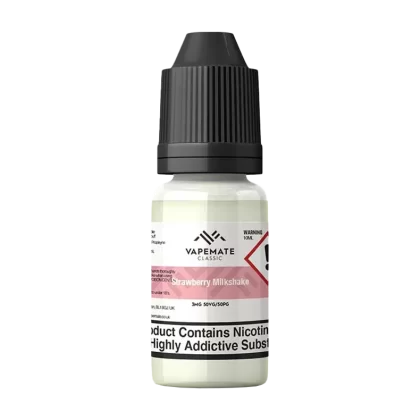 Vapemate Classic Strawberry Milkshake 10ml - Strength#0mg>3mg>6mg>12mg