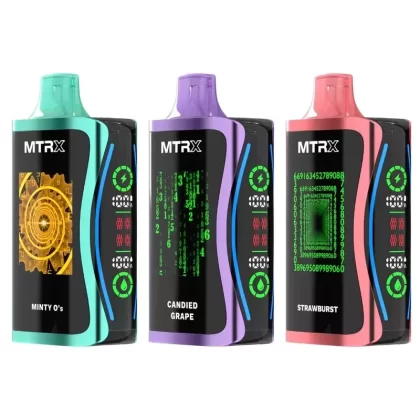 MTRX MX 25000 Disposable vape (5%, 25000 Puffs) - Flavor#Blueberry Air Head>Green Apple Watermelon>Lime Berry Orange>Miami Mint>Pineapple Peach>Raspberry Coconut>Strawburst (FB6961)